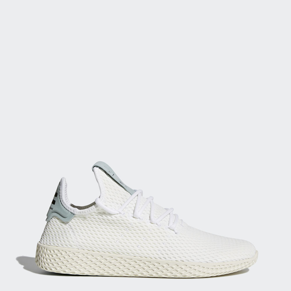 Adidas Pharrell Williams Tennis Hu - Originals γυναικεια - Ασπρα/Ασπρα/Πρασινο,Μέγεθος: EU 36 – 54 2